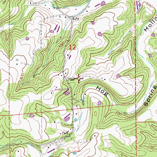 Topographic Map of Jackson School (historical), MO