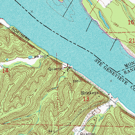 Topographic Map of Quarry Hollow, MO