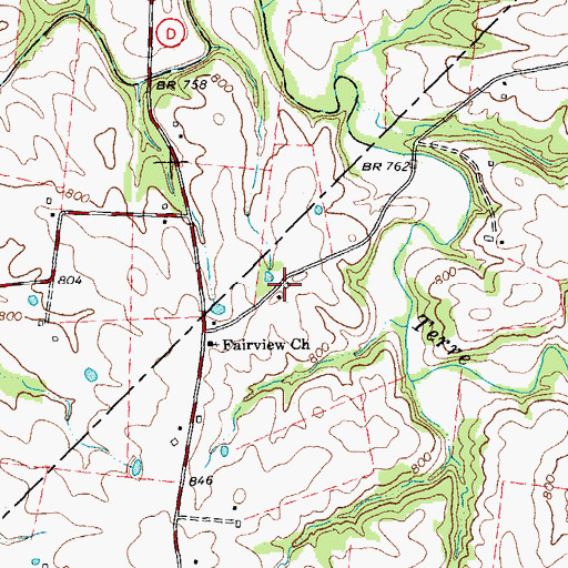 Topographic Map of Scott School (historical), MO