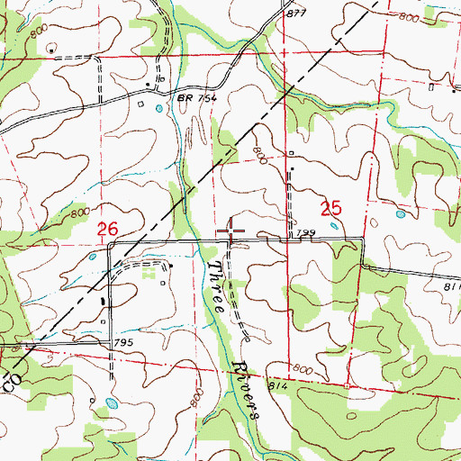 Topographic Map of Jennings School (historical), MO