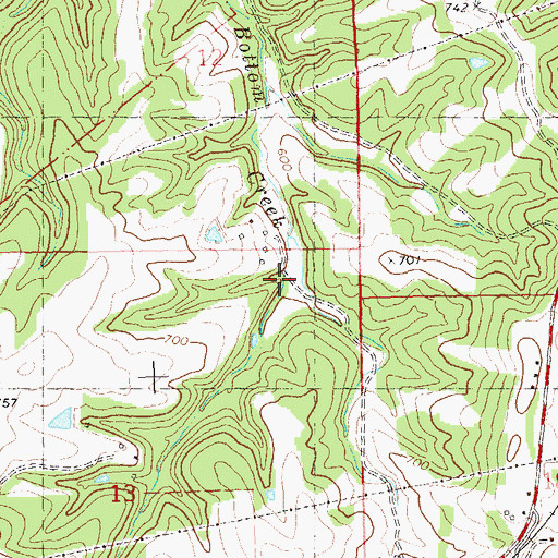 Topographic Map of Lick Hollow, MO