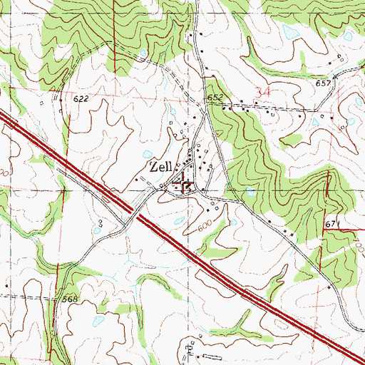 Topographic Map of Saint Josephs Catholic Church, MO
