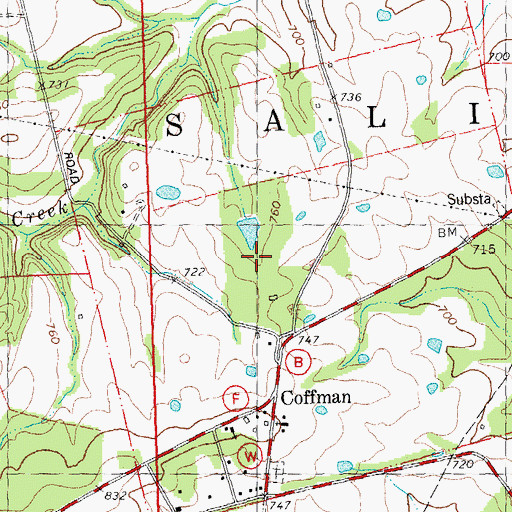 Topographic Map of Rock Spring, MO
