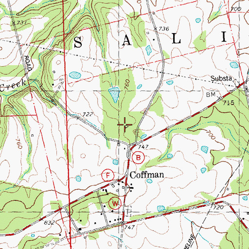 Topographic Map of Rock Spring School (historical), MO