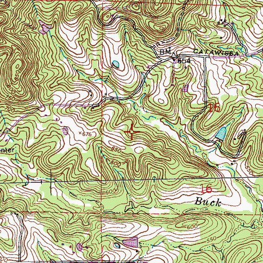 Topographic Map of Scheve School (historical), MO