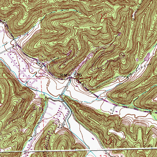 Topographic Map of Head Creek School (historical), MO