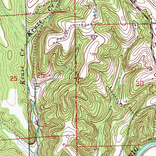 Topographic Map of Black Hawke School (historical), MO