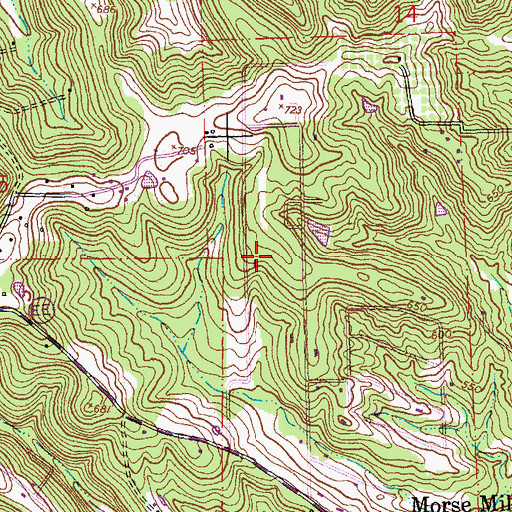 Topographic Map of Mayfield School (historical), MO