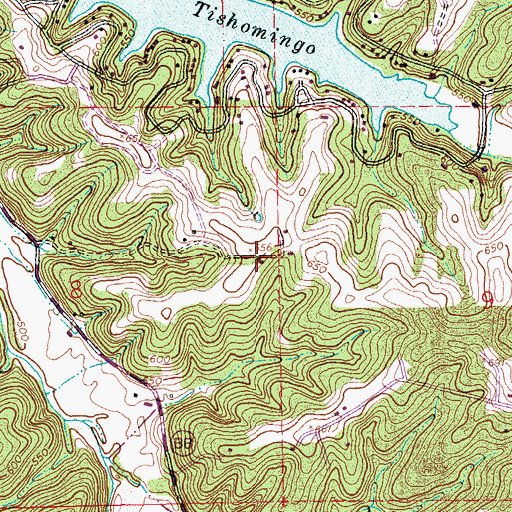 Topographic Map of Baker School (historical), MO