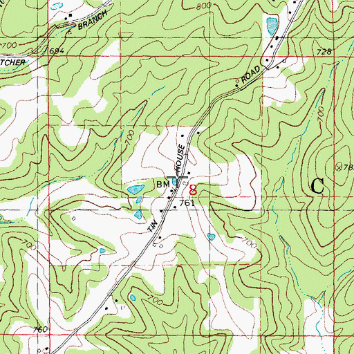 Topographic Map of Seemel School (historical), MO