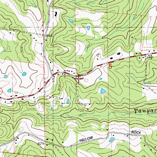 Topographic Map of Peter Moore School (historical), MO