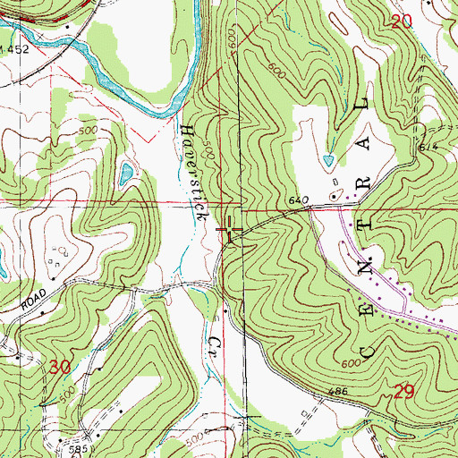 Topographic Map of Haverstick School (historical), MO