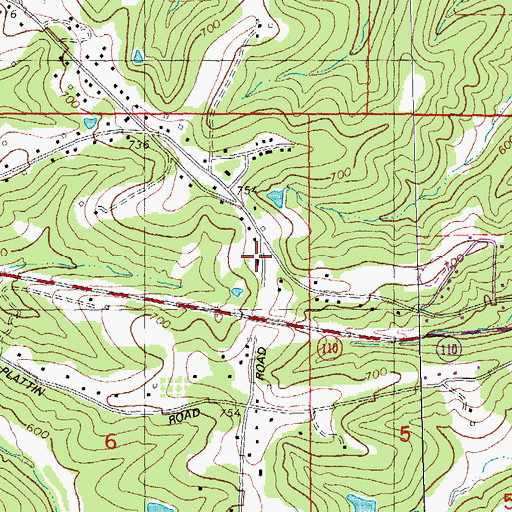 Topographic Map of Highfield School (historical), MO