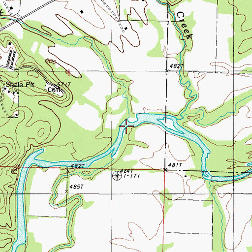 Topographic Map of Sulphur Creek, AR
