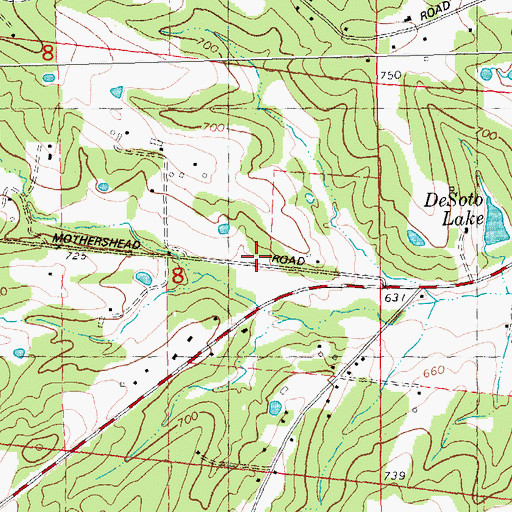 Topographic Map of Mothershead School (historical), MO