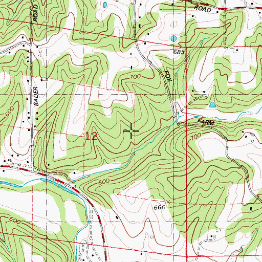 Topographic Map of Dripping Spring School (historical), MO