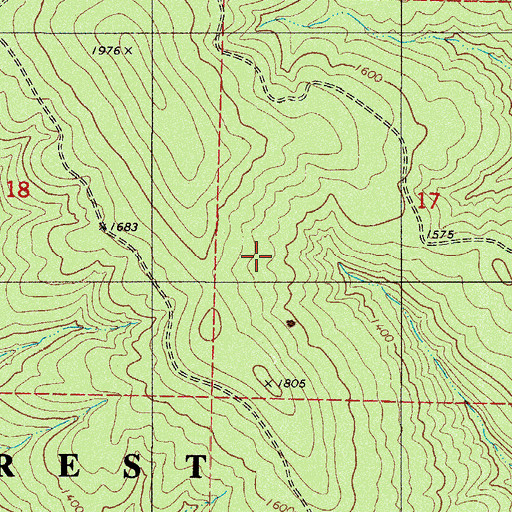 Topographic Map of Sulphur Trail, AR