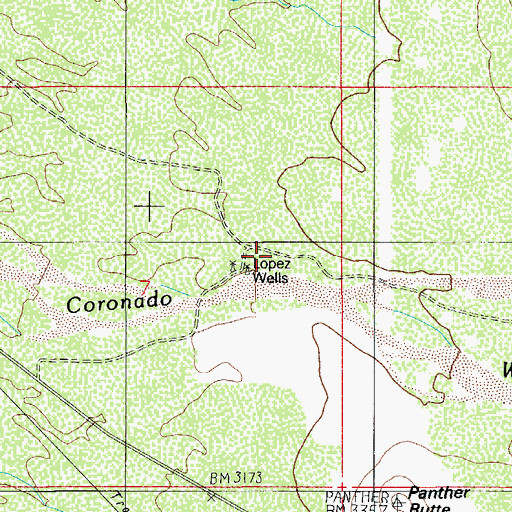 Topographic Map of Lopez Wells, AZ