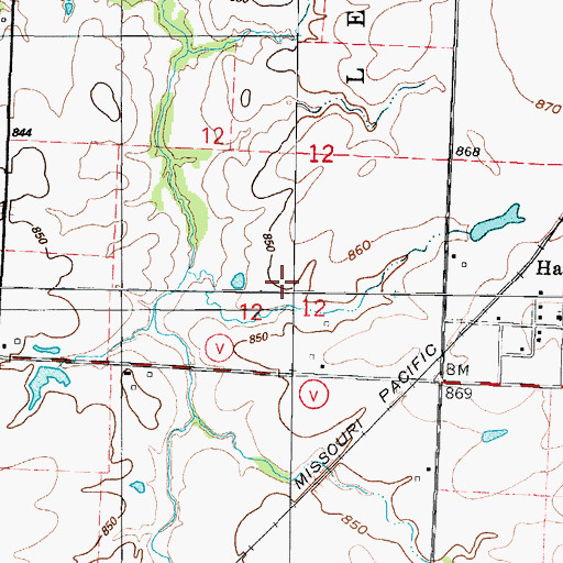 Topographic Map of Ozark Gateway Planning Region, MO