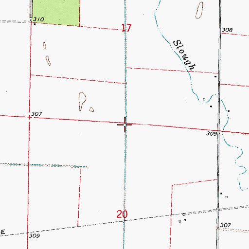 Topographic Map of Ditch Number 33, MO