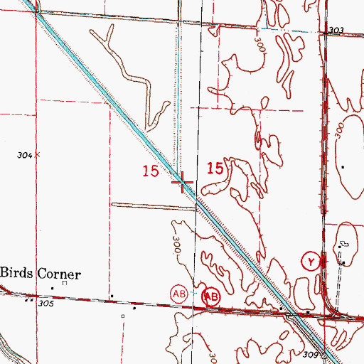 Topographic Map of Ditch Number 24, MO