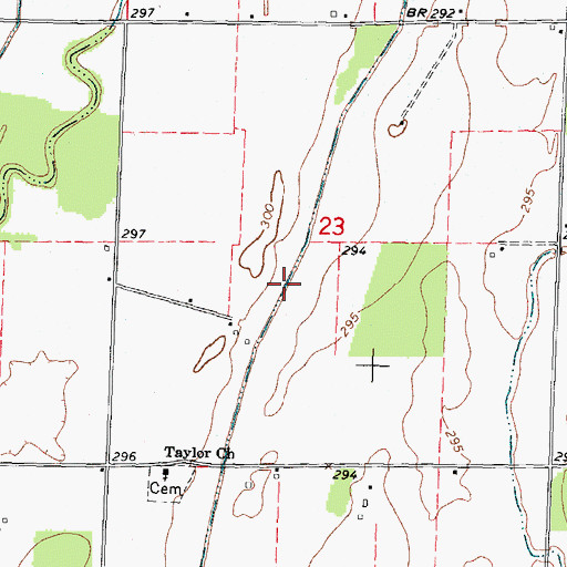 Topographic Map of Lateral Number 4, MO