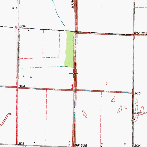 Topographic Map of Ditch Number 37, MO