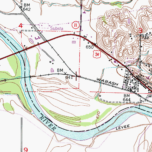 Topographic Map of Kelly Junction, MO