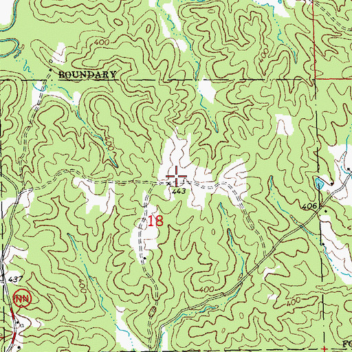 Topographic Map of Poplar Bluff State Forest, MO