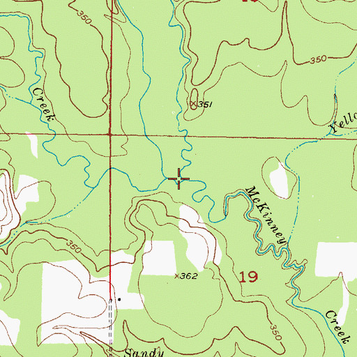 Topographic Map of Surratt Branch, AR