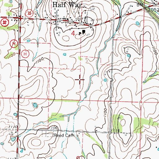 Topographic Map of Consolidated School Number 8, MO