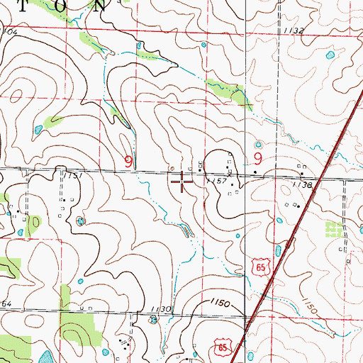 Topographic Map of Prairie View School (historical), MO