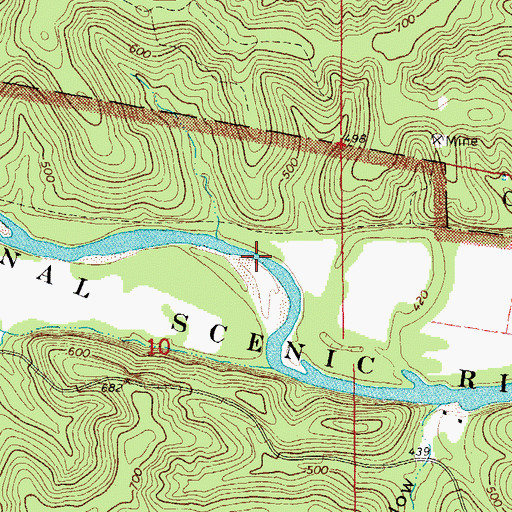 Topographic Map of Colemans Failure Chute, MO