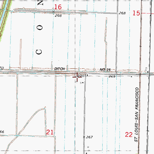 Topographic Map of Terry, MO
