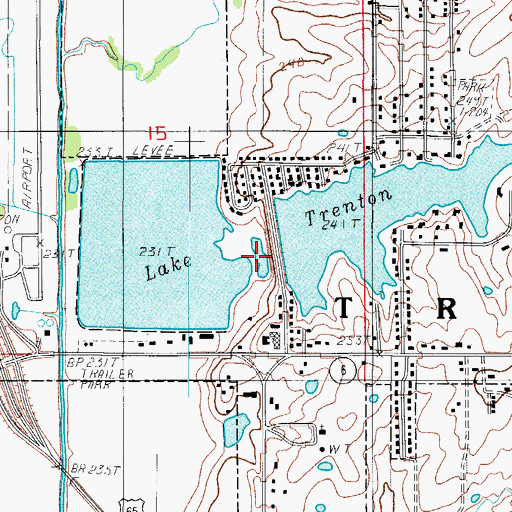 Topographic Map of Lake Trenton, MO