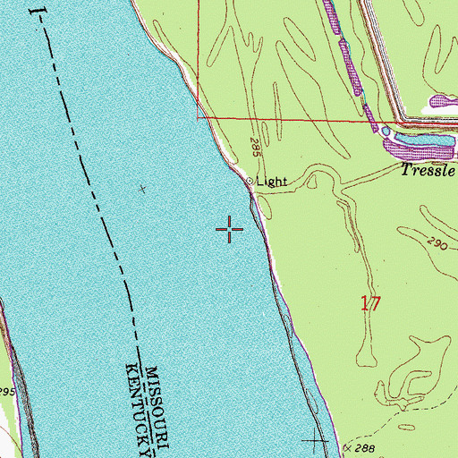 Topographic Map of Hotchkiss Bend, MO