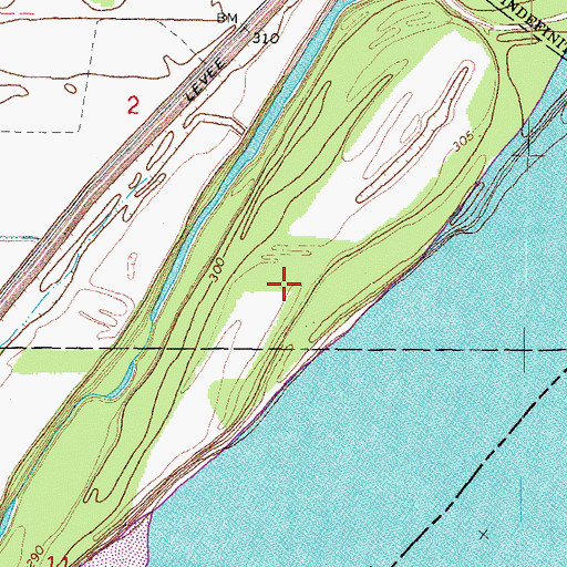 Topographic Map of Moore Island, MO