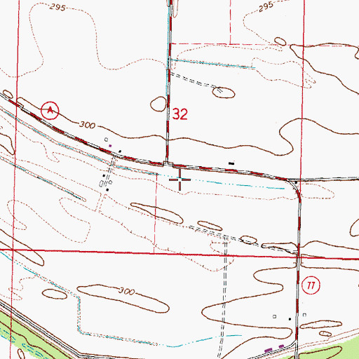 Topographic Map of Ayers Pond (historical), MO