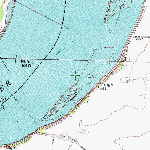 Topographic Map of Linwood Bend, MO