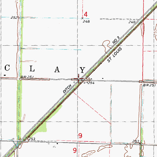 Topographic Map of Gibbons, MO