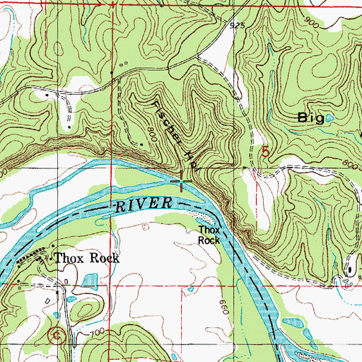 Topographic Map of Fischer Hollow, MO