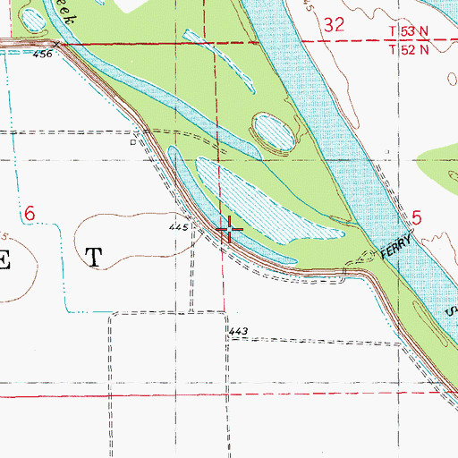 Topographic Map of Negro Slough, MO