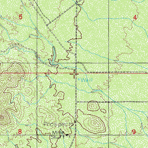 Topographic Map of Lords Ranch, AZ