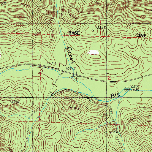 Topographic Map of Sweetwater Creek, AR