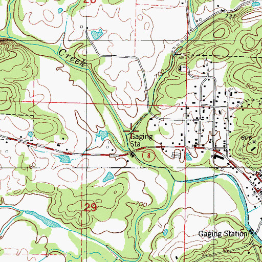 Topographic Map of Swindle Creek, AR