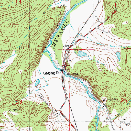 Topographic Map of Goltra, MO