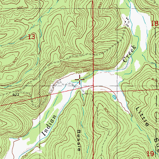 Topographic Map of Bessie Hollow, MO