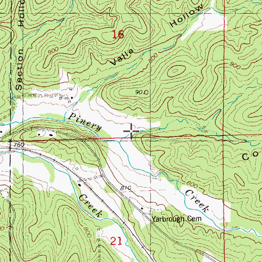Topographic Map of Conk Hollow, MO