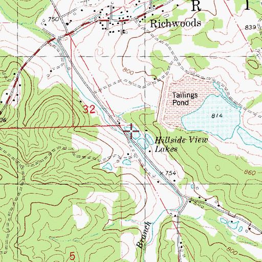 Topographic Map of Hillside View Lake, MO