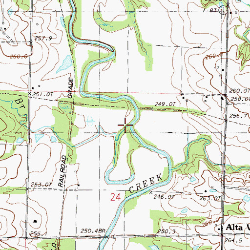 Topographic Map of Eastmans Branch, MO